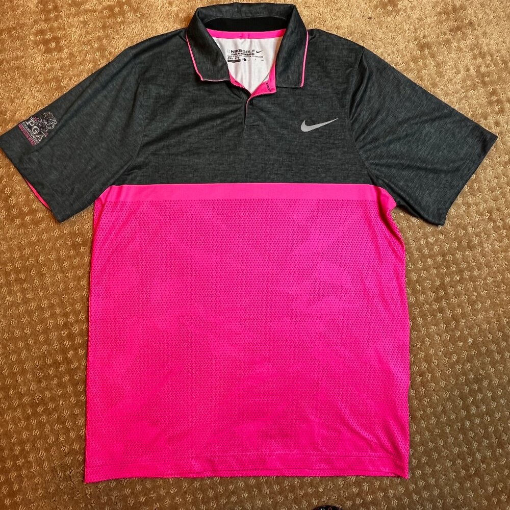 Nike Golf Polo Shirt 2015 PGA Championship Whistline Straits Size Small Pink
